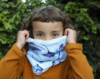 Kids Neck Warmer Winter Fleece Lined Neck Gaiter Ski Tube Scarf for Boys Girls Infant Toddler Cold Weather Thermal Scarf 1-8Y