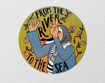 from the river to the sea - poster/sticker