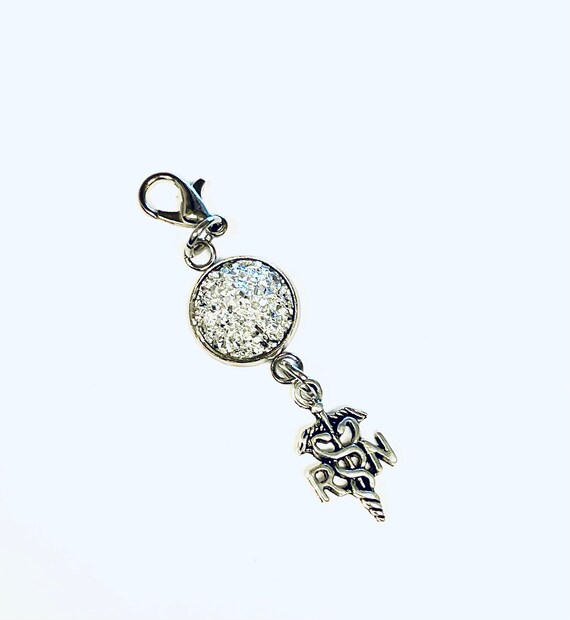 RN Badge Reel Charm Silver or Gold Charm Badge Reel Etsy