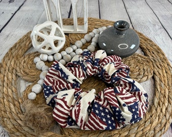 American Flag Scrunchie  size: XL  9"