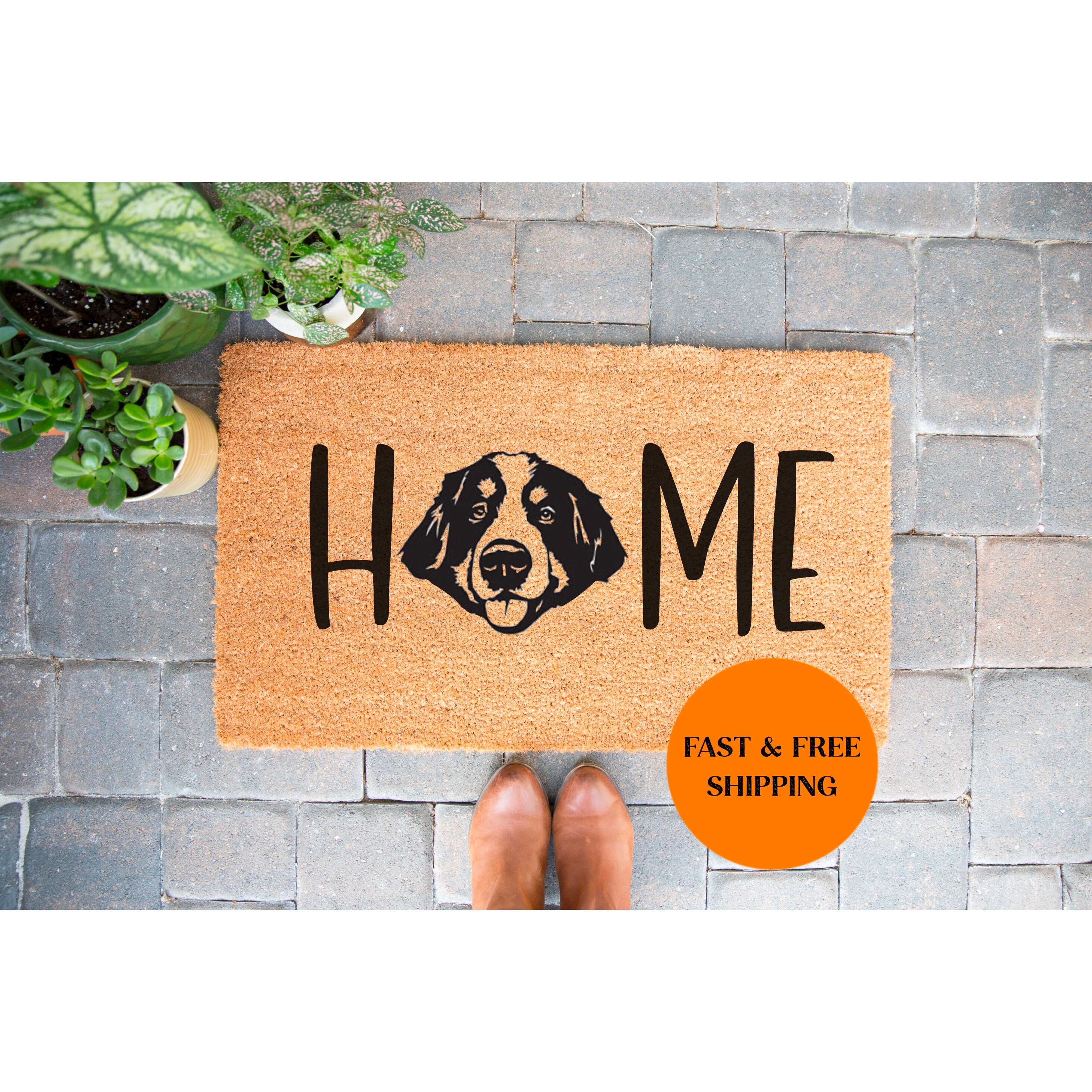 Bernese Mountain Dog Doormat Dog Breed Doormat Home Etsy