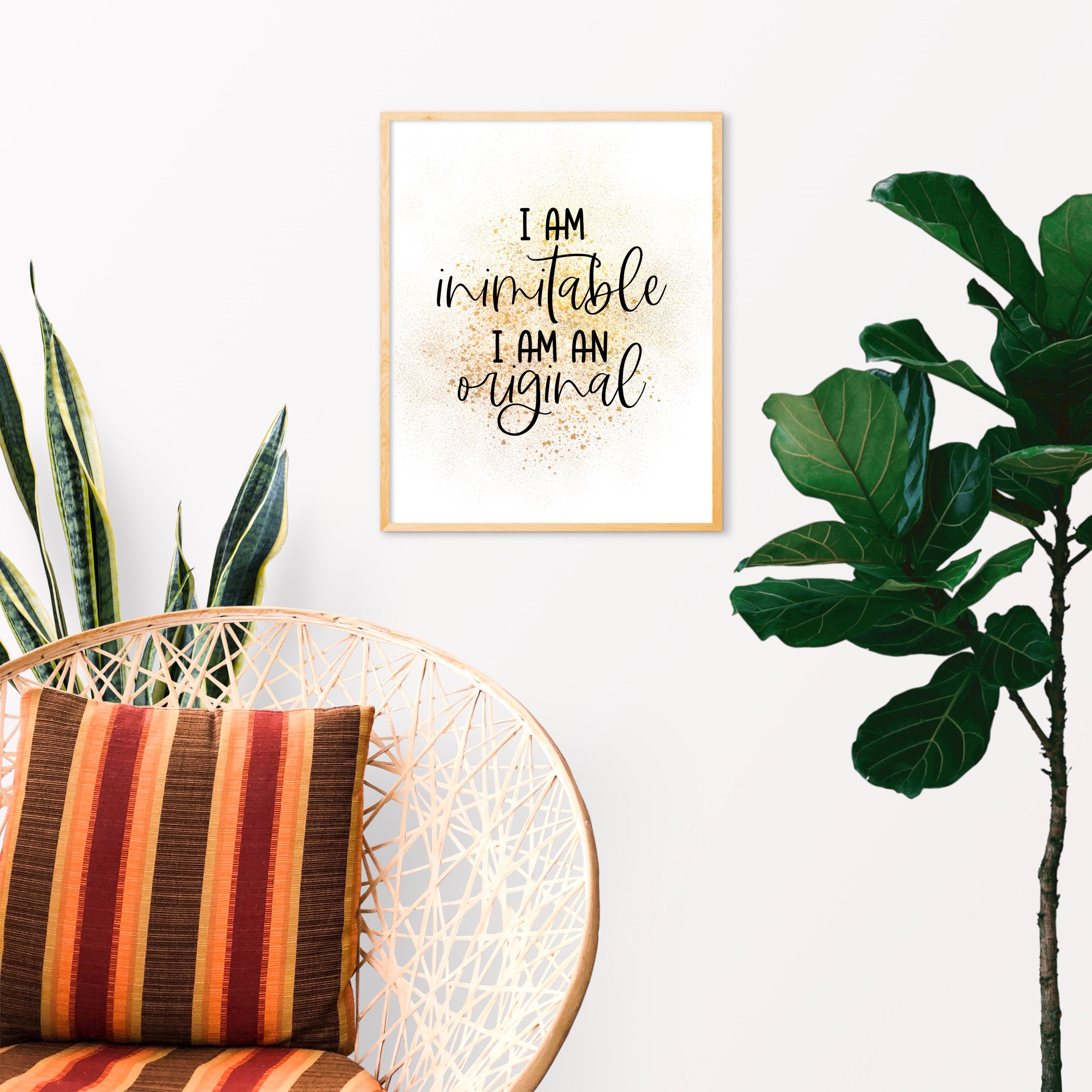 I Am Inimitable I Am an Original 24x36 Digital Print Etsy