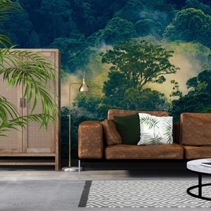 Jungle tropical wallpaper, Removable, Wall Mural, Self Adhesive (Peel and Stick), Non Self Adhesive (Vinyl/Traditional)