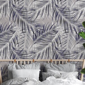 Tropical palm leaves wallpaper, jungle pattern, Removable, Wall Mural, Self Adhesive (Peel and Stick), Non Self Adhesive (Vinyl/Traditional)