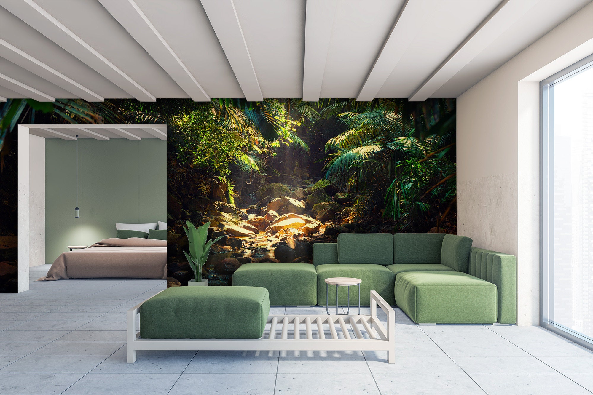 Jungle Tropical Wall Mural, Peel and Stick or Vinyl Wallpaper - Etsy
