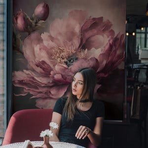 Flower abstract wallpaper, floral Wall Mural, Self Adhesive (Peel and Stick), Non Self Adhesive (Vinyl/Traditional), Removable image 9