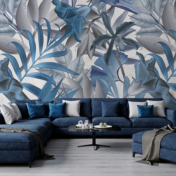 Tropical Wallpaper Peel and Stick Etsy