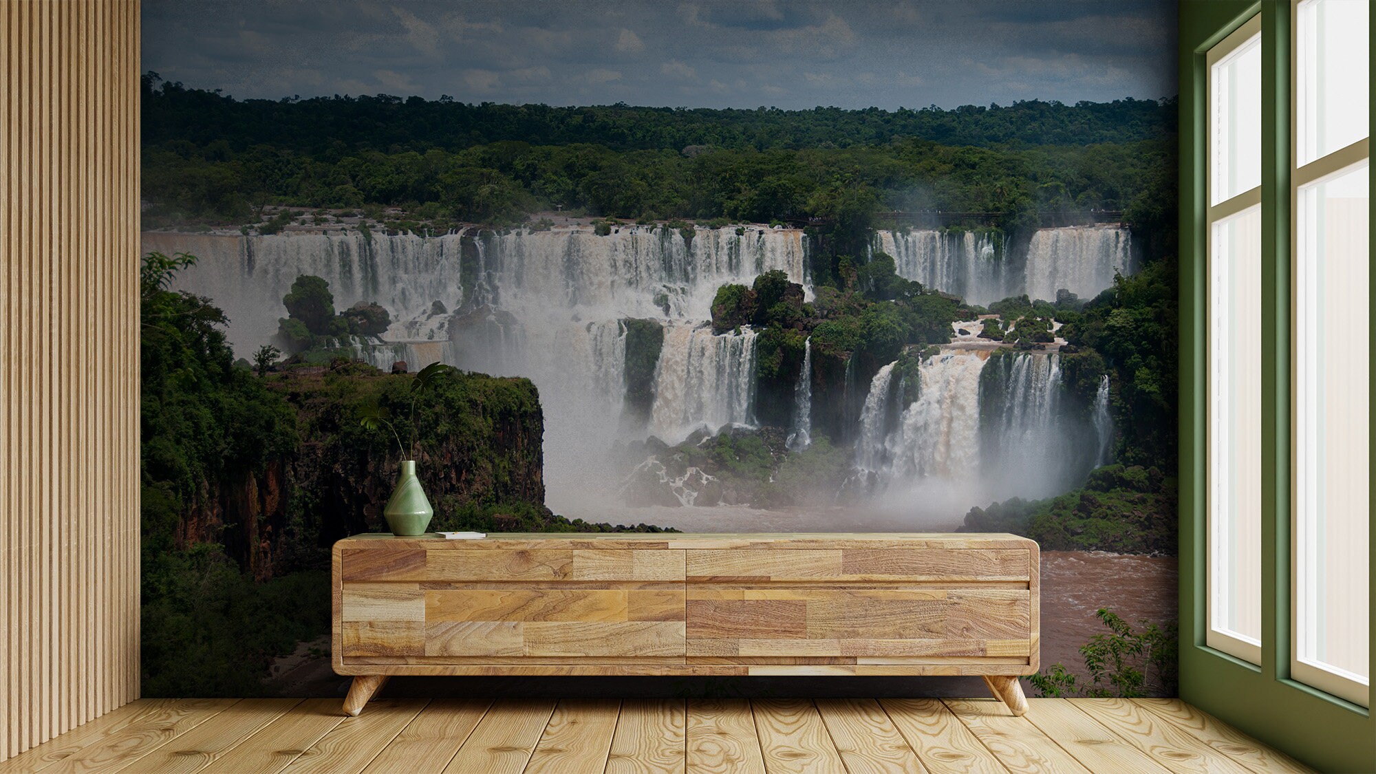 Waterfall Landscape Wall Mural, Peel and Stick or Vinyl Wallpaper - Etsy