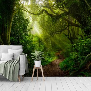 Regenwald Tapete, tropischer Regenwald, selbstklebend, selbstklebend, Wanddekor, abnehmbare Tapete
