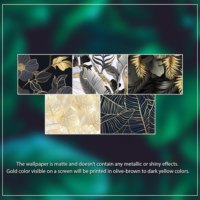 Buy Luxury Dark Wallpaper, Abstract Goldfish Wall Mural, Home Decor