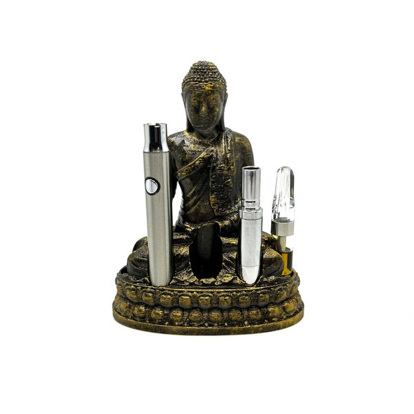 Vape pen cartridge holder organizer and stand. Hold up to 6 spare 510 cartridges - Buddha style