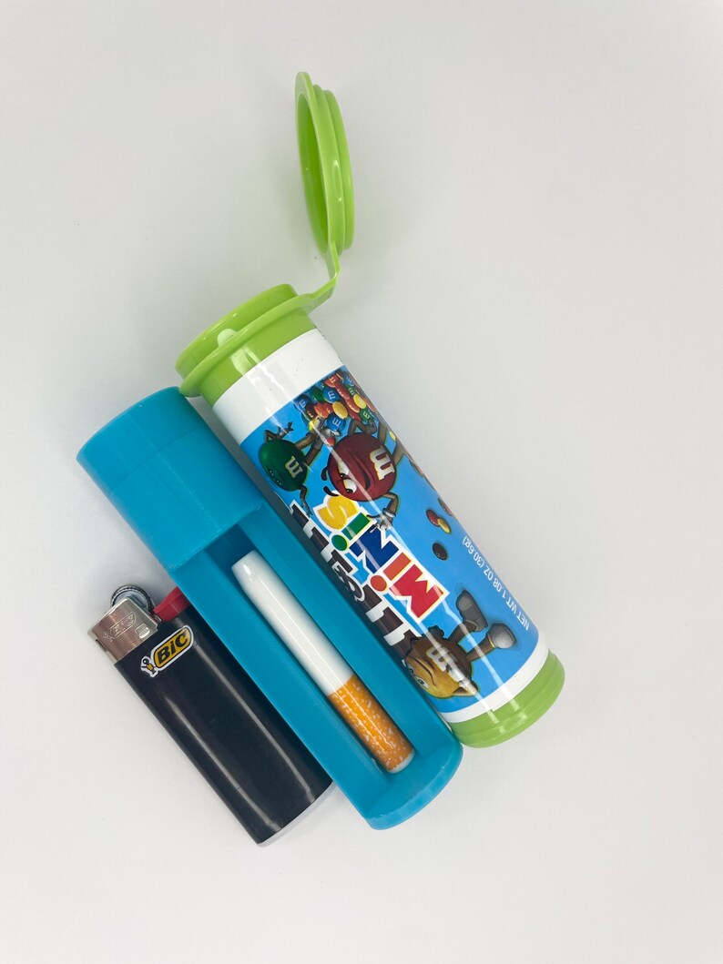 M&M minis dugout or dug out  and Stash Box One Hitter! - Travel Stash Box discreet - Complete kit! 