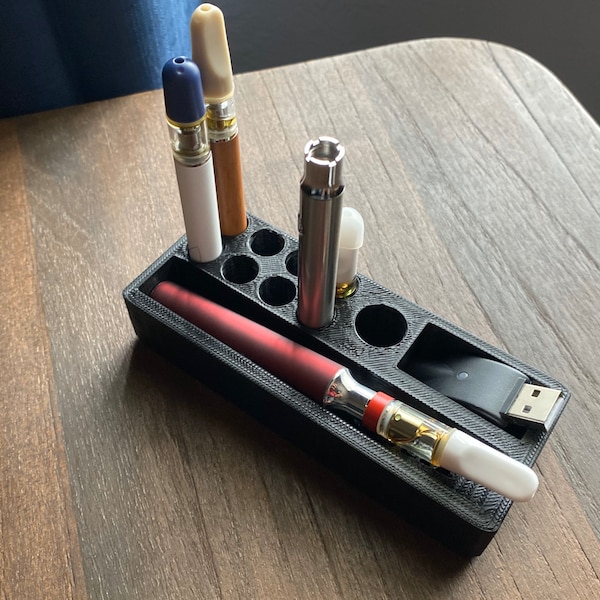 Vape pen cartridge holder organizer and stand. Hold up to 8 spare 510 cartridges and others!