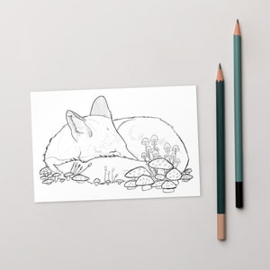 Cartão Raposa Adormecida (4x6)