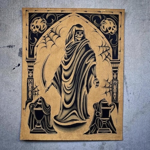 Reaper American Traditional Tattoo Flash Print