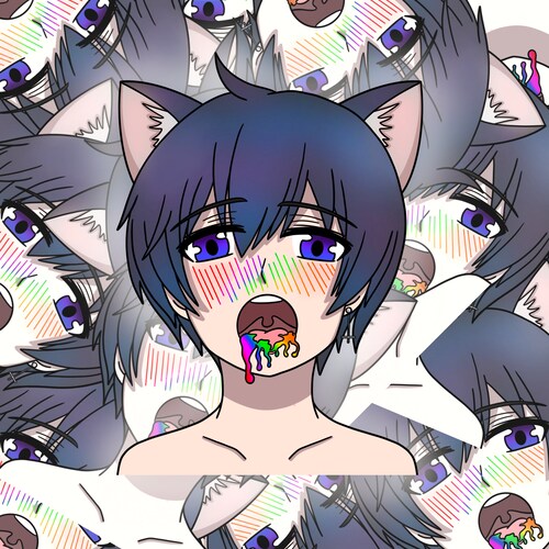 Ahegao Face Androgynous Rainbow Anime Character Vinyl Peeker - Etsy Ahegao Face Androgynous Rainbow Anime Character Vinyl Peeker - Etsy