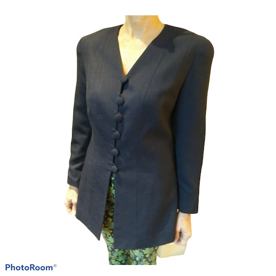 80's Navy Blue Lilli Ann Fitted Jacket