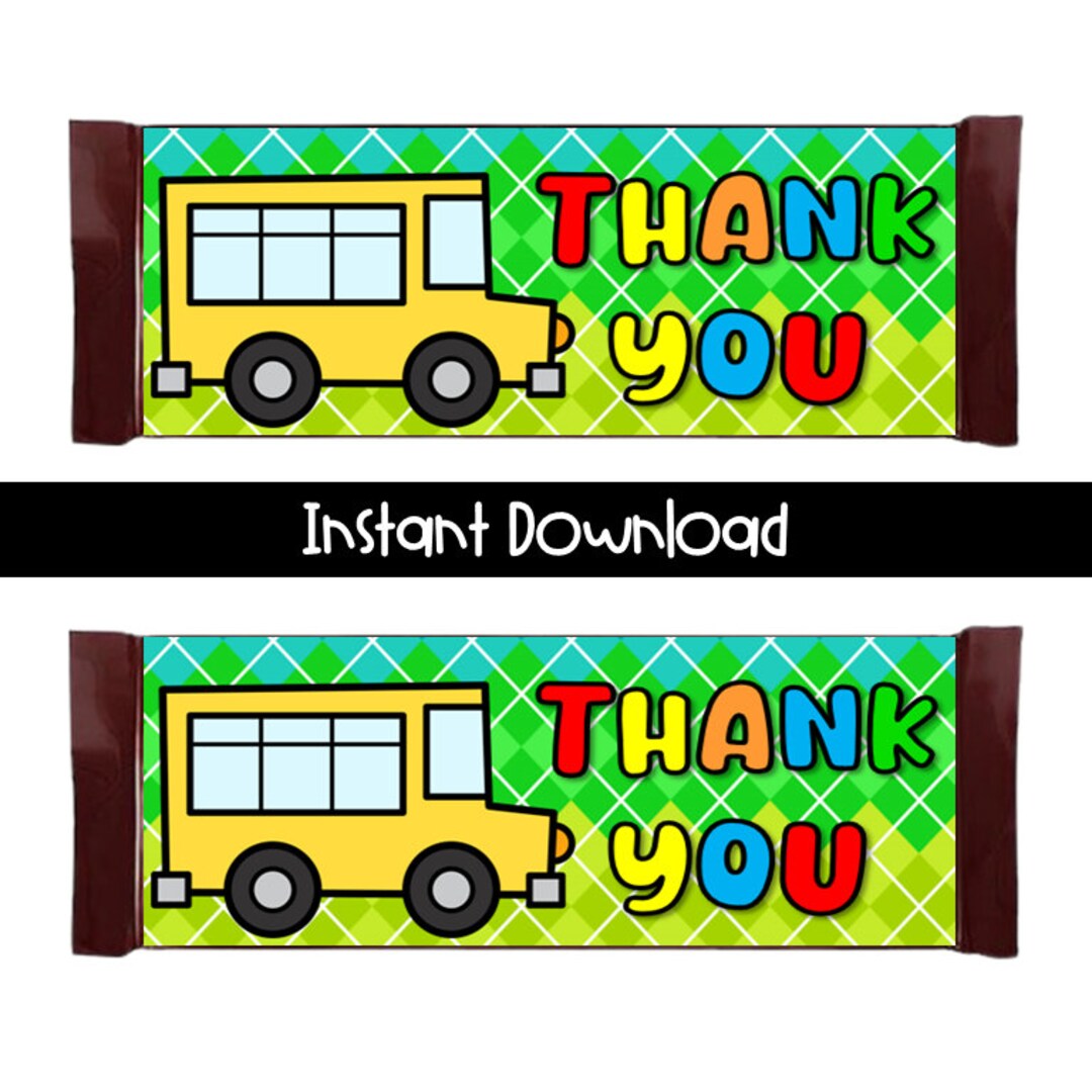 Bus Driver Appreciation Candy Bar Wrapper - Etsy