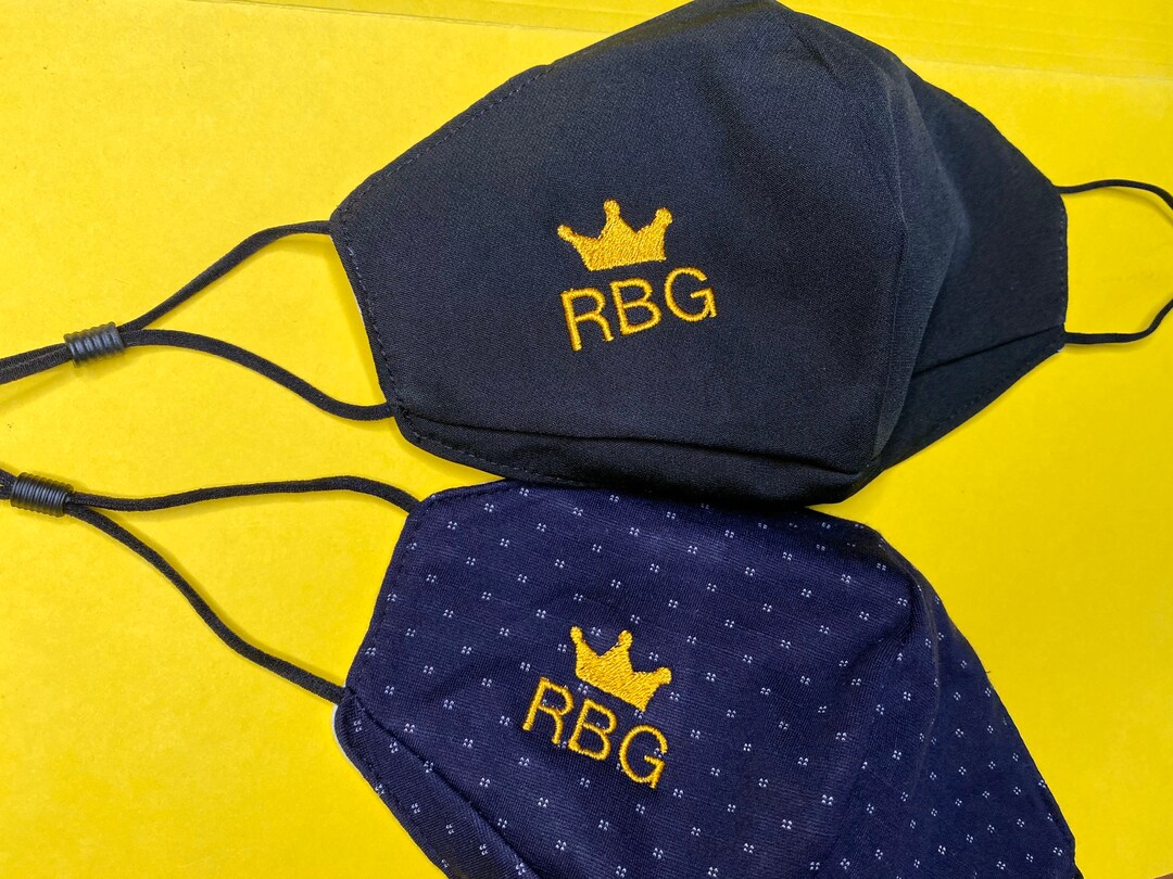 RBG Face Mask RBG Embroidered Face Mask With Filter Pocket Etsy