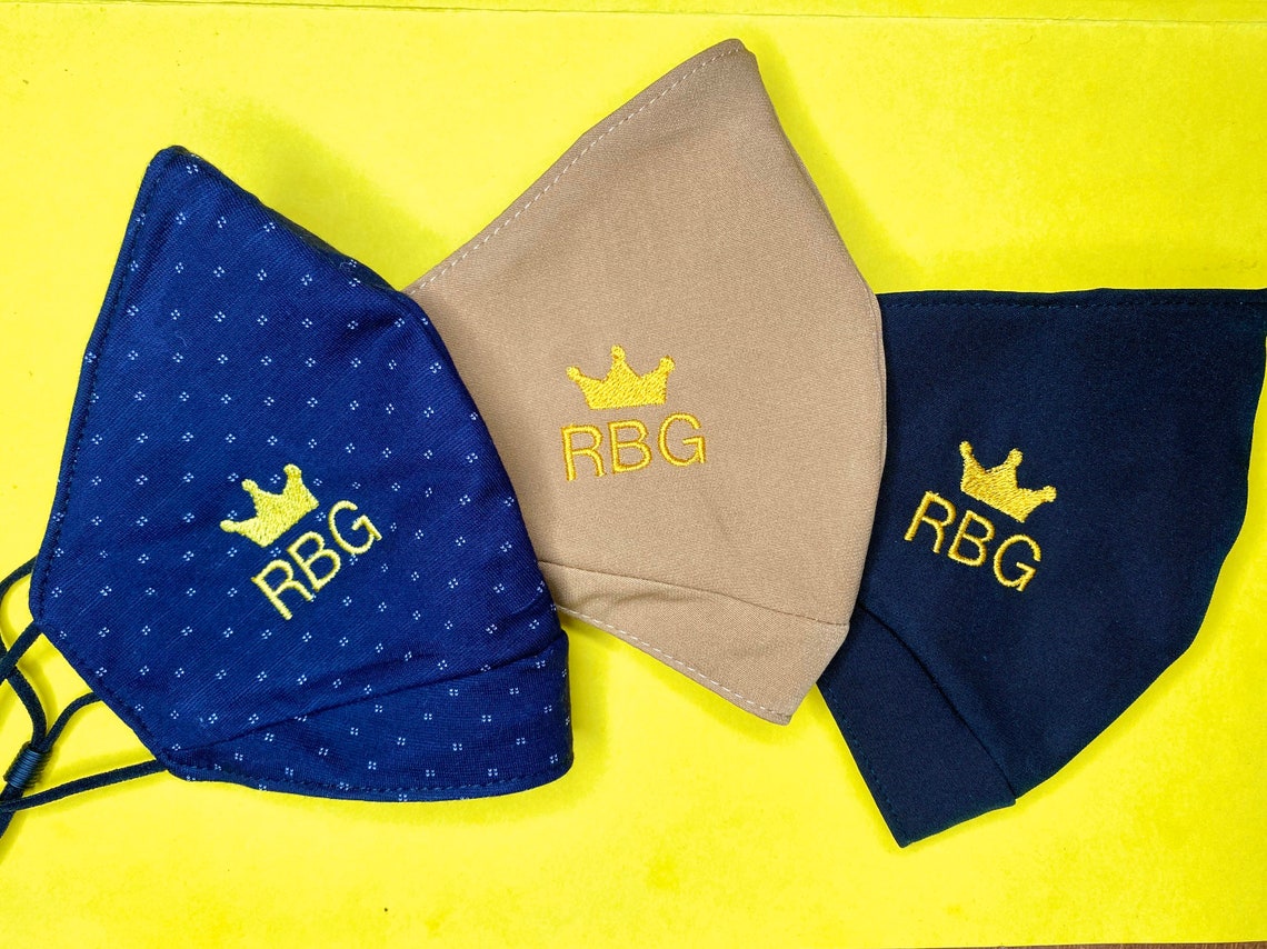 RBG Face Mask RBG Embroidered Face Mask With Filter Pocket Etsy