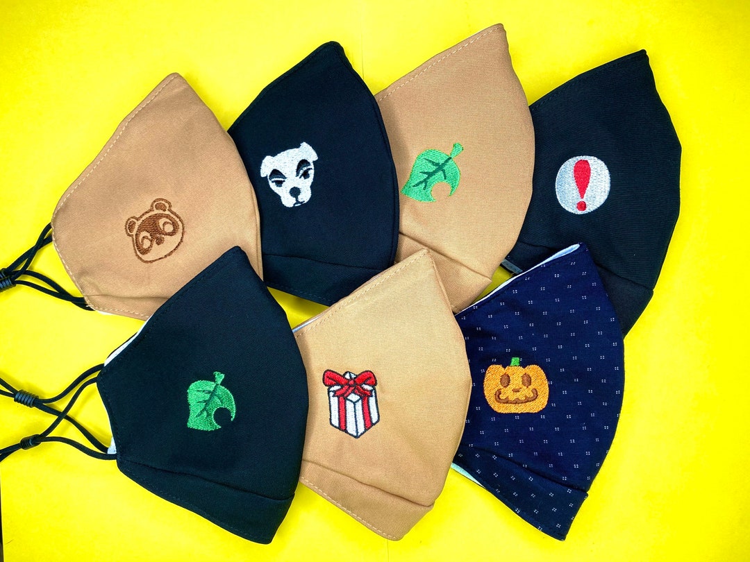 Animal Crossing Face Mask Animal Crossing Mask Mask With Filter Pocket