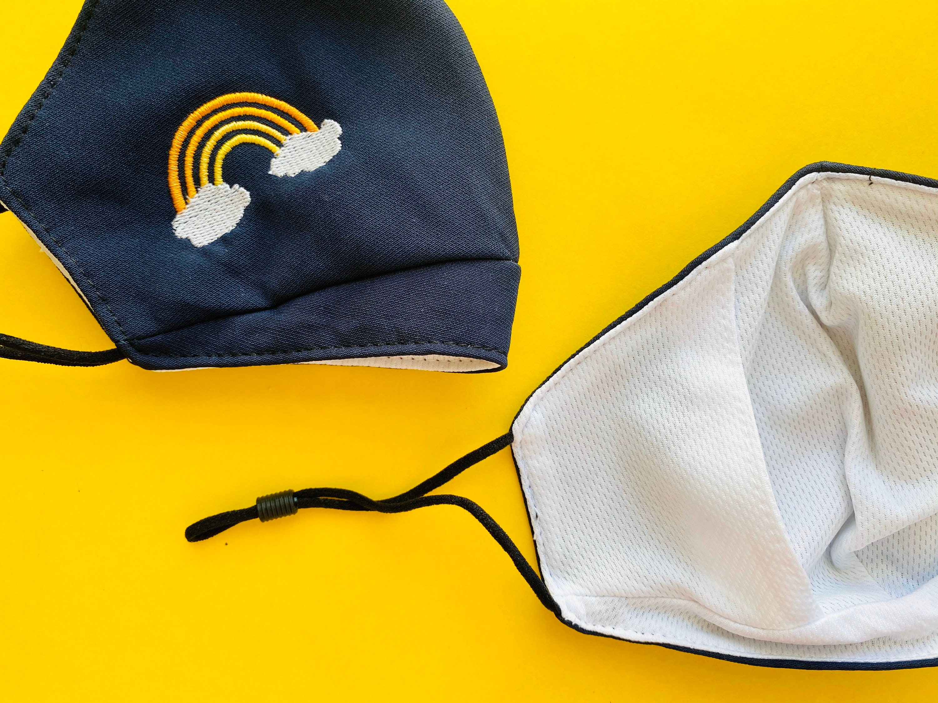 Rainbow Face Mask Golden Rainbow Mask Mask with Filter Etsy