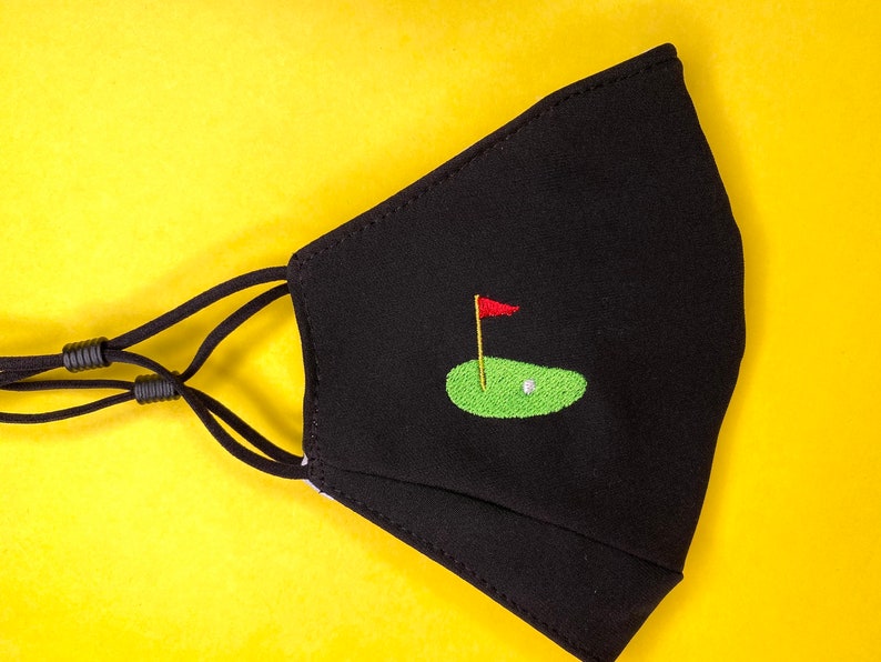 Golf Face Mask Golfer Face Mask Golf Embroidered Face Mask Etsy