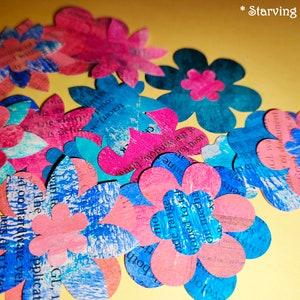 50 x handbemalte doppelseitige Blumenstanzen Lot