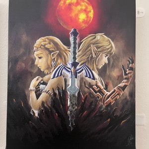 The Legend of Zelda: Tears of the Kingdom. OG artwork canvas print