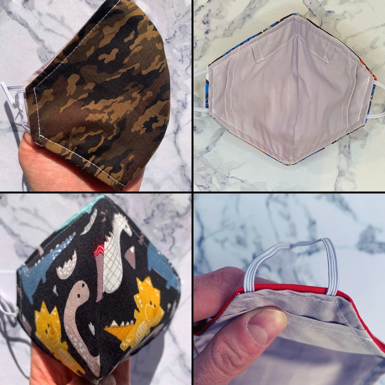 Kid Mask With Filter Child Face Mask Washable Cotton Mask Etsy