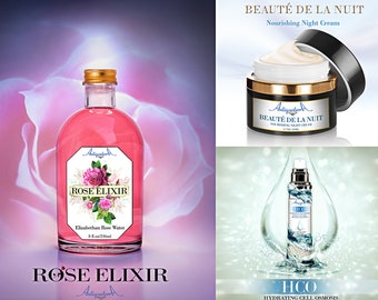 Anti-aging triopaket (ansiktsvatten, närande nattkräm och ansiktsserum)