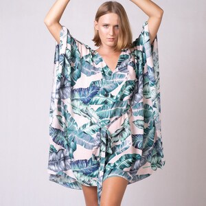 Karissa Tunic Kaftan Leaf Print