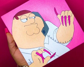 Custom Peter Griffin Meme Painting. Wall Art