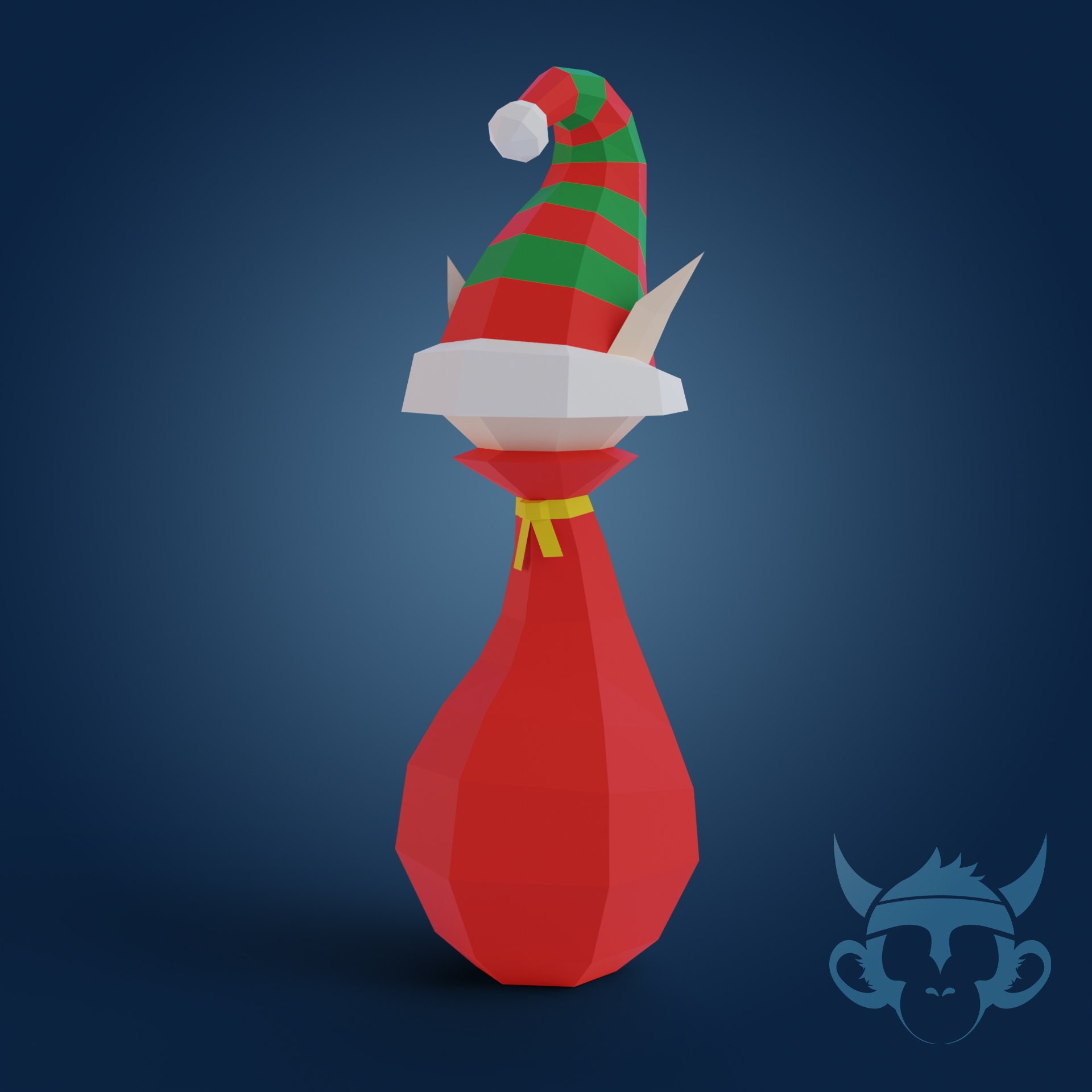 Elf Christmas Papercraft Template Digital Download PDF Etsy Elf Christmas Papercraft Template Digital Download PDF Etsy