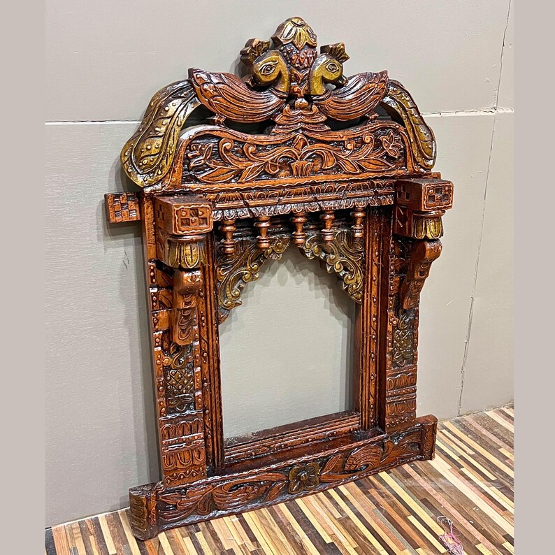 Handmade Antique Style Jharokha Frame for Wall Decor