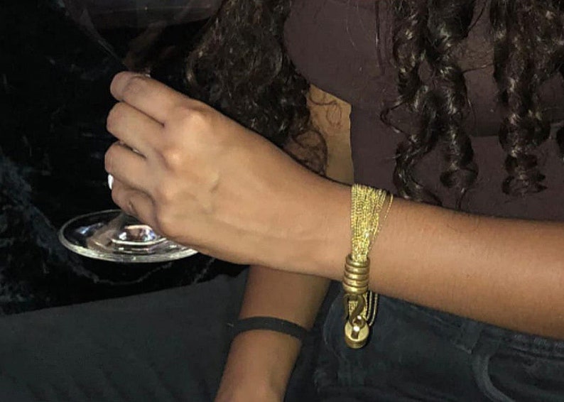 Multi Chain Bracelet for Women Brass Bracelet Handmade and Unique Jewelry