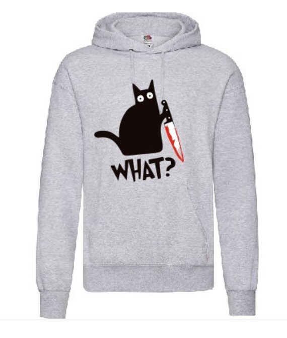 Sudadera con capucha para gatos asesinos, parodia divertida fiesta