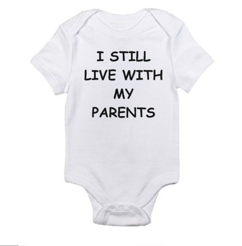 Little Rock baby bodysuit onesie Little parents boss fan funny bodysuit Daddy son daddy gift I still live With MY Parents Baby Bodysuit