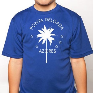 Ponta Delgada T shirt, men woman kids best Sao Miguel Azores Island T shirt, Palm treestar street amazing love Azores waterfall exxplore tee