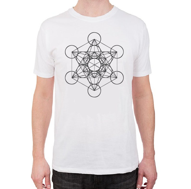 Metatrons Cube T Shirt, Cool T Shirt Men Kids Woman Sacred Geometry
