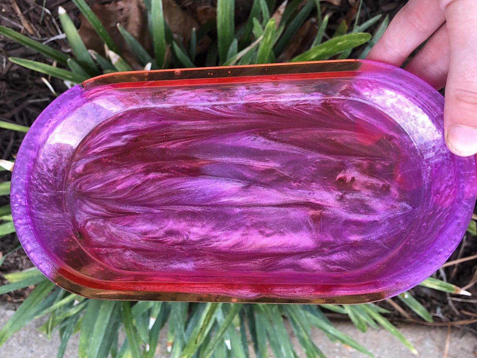 Funky Purple & Red Rolling Tray w/ Detachable Ashtray / Etsy