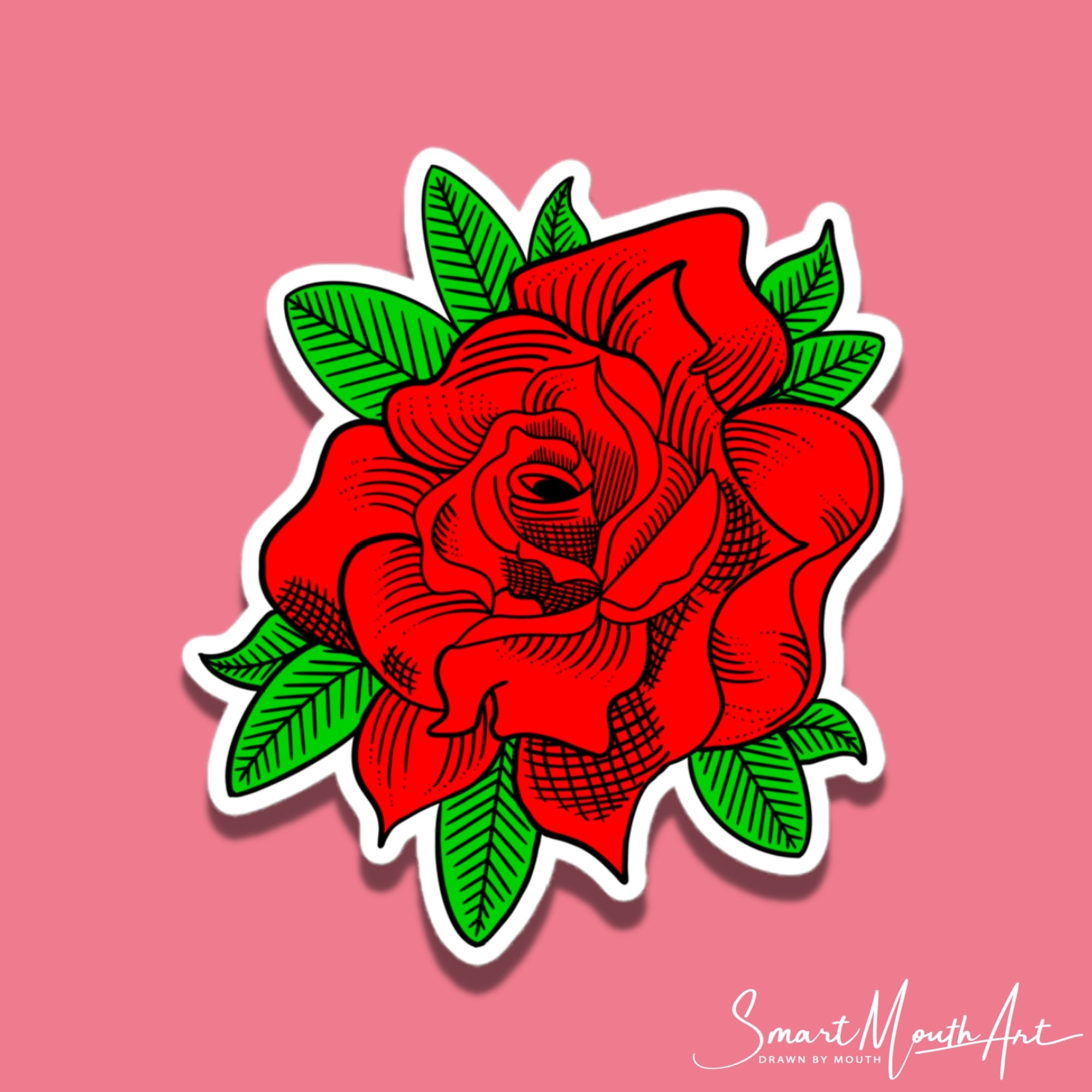 Rose Aufkleber Tattoo Rose Aufkleber Wasser Flasche Etsy