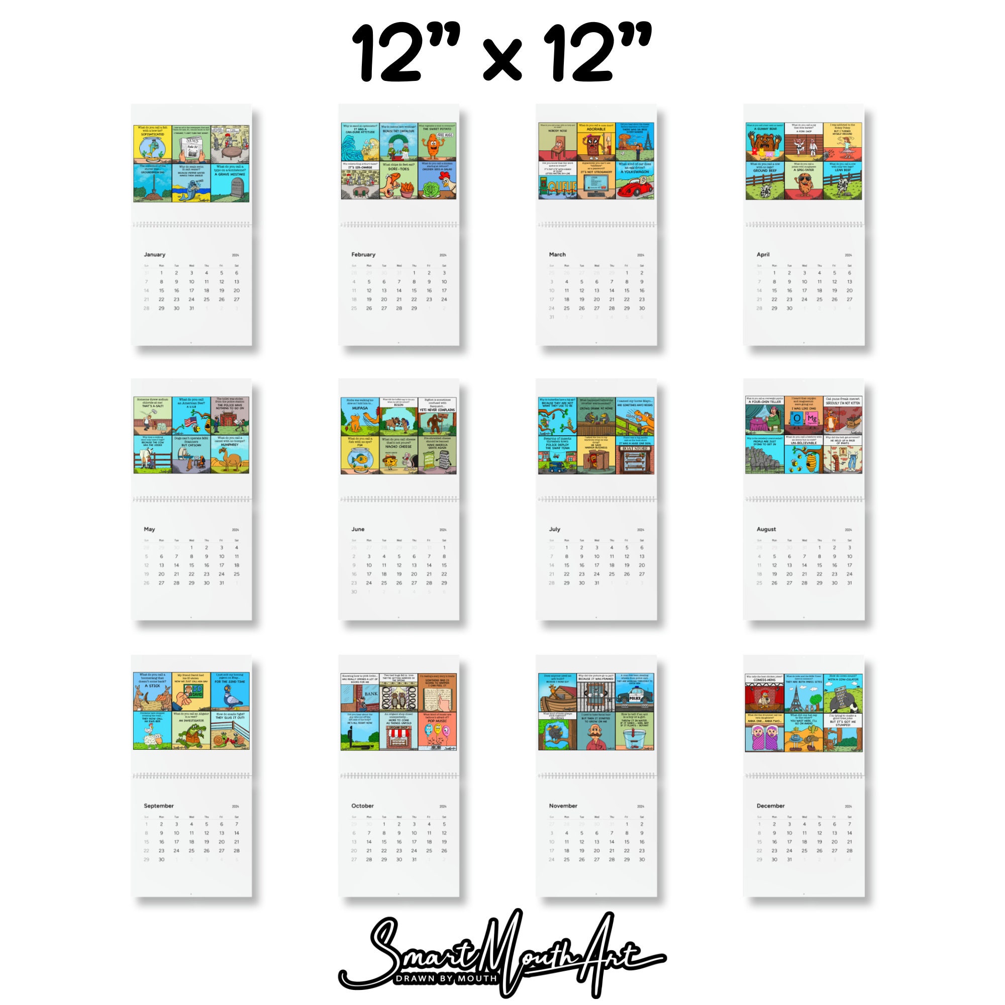 Dad Joke Calendar 2024, Dad Jokes Daily Calendar 2024, Dad Joke