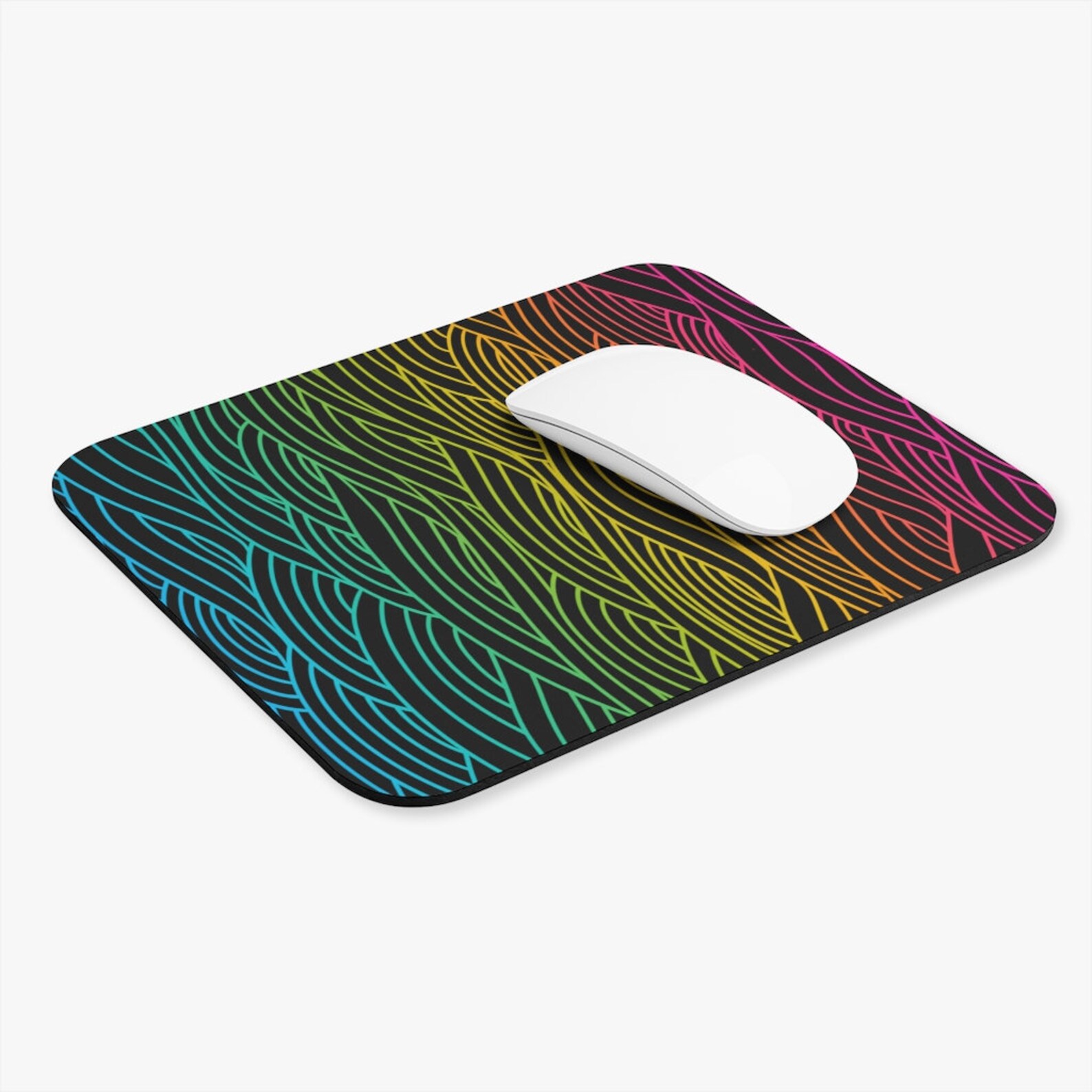 Waves Mouse Pad Rectangle Mouse Pad Mousepad Mouse Pads Etsy