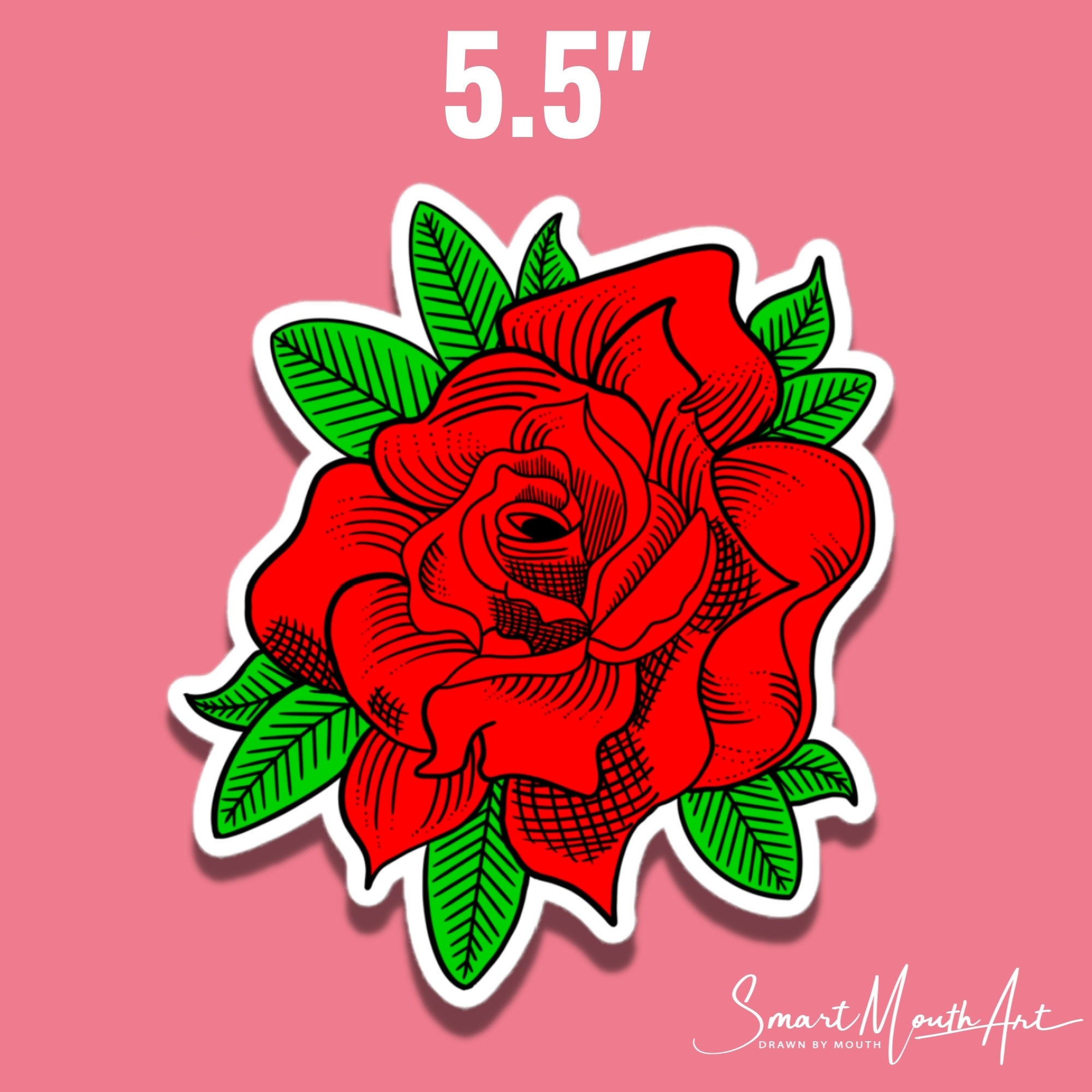 Embellishments Rose Sticker Notebook Sticker Flower Sticker Laptop