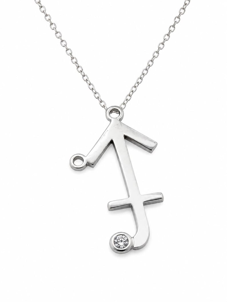 Solid Gold Sagittarius Necklace, Zodiac Necklace, Sagittarius Jewelry, Archer Necklace, Zodiac Gift for Her, December Birthstone Jewelry 画像 4