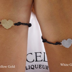 Solid gold 14K-9K Heart Thumbprint Bracelet, Fingerprint Bracelet, Memorial Jewelry