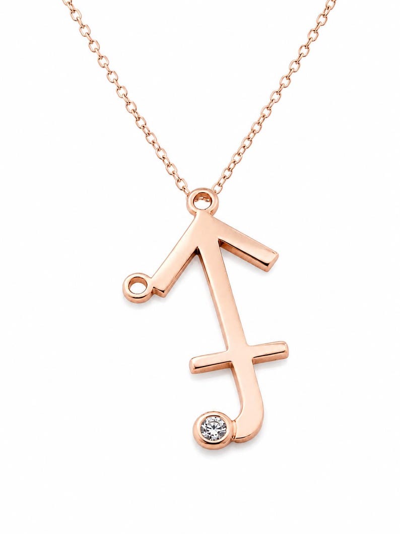 Solid Gold Sagittarius Necklace, Zodiac Necklace, Sagittarius Jewelry, Archer Necklace, Zodiac Gift for Her, December Birthstone Jewelry 画像 3