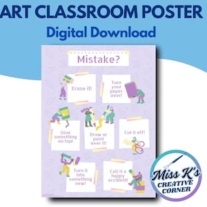 Art Classroom Poster &quot;Mistake?&quot; *Digital Download