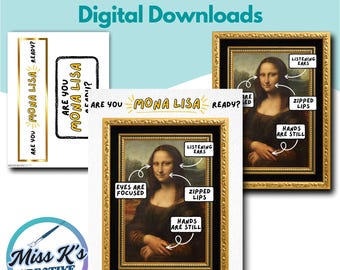 Set di poster per l'aula d'arte "Sei pronto per la Monna Lisa?"